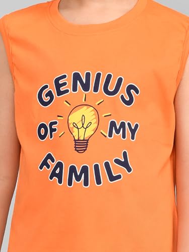 Image of Lux Cozi Printed Round Neck Sleeveless Cotton T-Shirt for Boys | Prints May Vary |