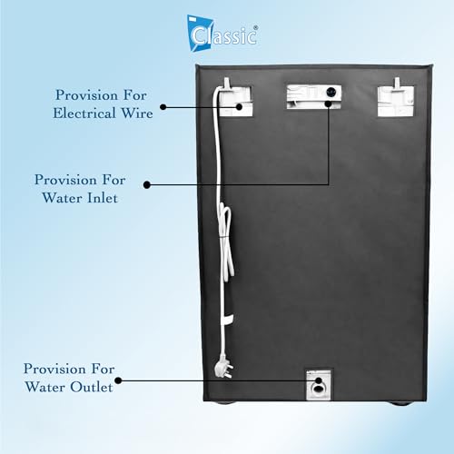 Image of Classic Top Load Washing Machine Cover Suitable For Whirlpool 360 / Stain Wash Back Panel 6 Kg, 6.5 Kg, 7 Kg, 7.5 Kg, Waterproof & Dustproof (58cmsX58cmsX97cms, Grey)