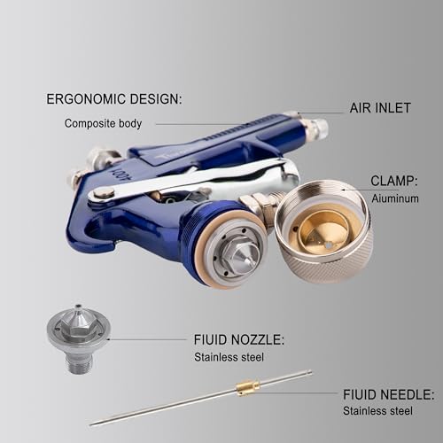 Throohills HVLP Siphon Feed Spray Gun