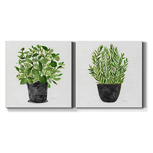 Renditions Gallery Herb Garden I Wall Art, Premium Gallery Wrapped Canvas Decor, Ready to Hang, 32 in H x 32 in W, Made in America Print