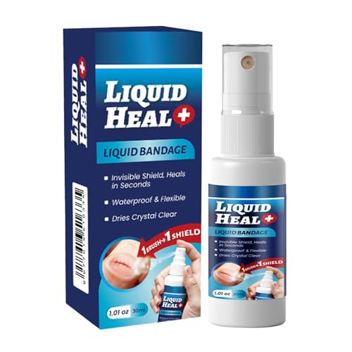 HohuzSruk 2 fasce liquide da 30 ml per la pelle, cerotti spray per ferite, impermeabili, liquidi per bendaggio cutaneo, spray curativo per ferite, asciugatura rapida, formula traspirante e sicura