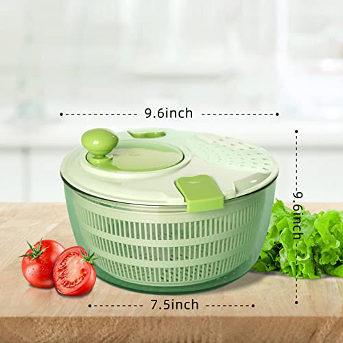 Jarnar Salad Spinner - Green Salad Spinner Large - 4.2L Lettuce Spinner For Vegetable Wash, Lettuce Dryer With Drain, Bowl, Colander And No Bpa - Multi-Functional Kitchen Helper For Fruits Washing #TOP1