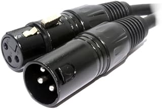 PULSE DMX Spiral Shielded Insulated 3 Pin Male to Female Cable 0.5m [0.5 metres]
