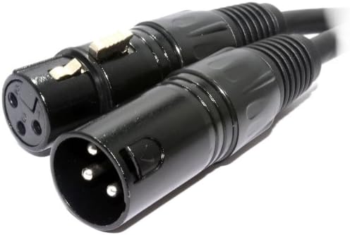 PULSE DMX Spiral Shielded Insulated 3 Pin Male to Female Cable 10m [10 metres]