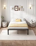 Ball & Cast Full Size Metal Bed Frame,Heavy Duty Platform Bed Frame with Underbed Storage & Slats Support,Easy Assembly,No Box Spring Required,Noise Free,Black