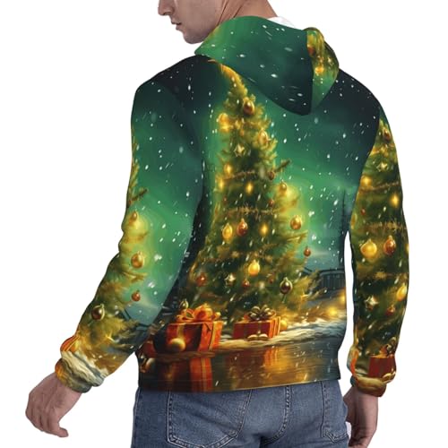 Men's Fleece Pullover Hoodie Long Sleeve Hooded christmas trees Sweatshirt Casual Shirts With Pockets4