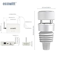 ECOWITT Wifi Wetterstation GW3001, 7-in-1-Garten-Funkwetterstation mit Außensensor WS90 mit Home 3-in-1-WLAN-/Kabel-Hub-Gateway GW3000 mit SD-Kartenanschluss, Wetterassistent 868 MHz – Ansicht 2