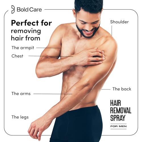 Image of Bold Care Hair Removal Spray For Men (100 ml) - Fast & Painless Body Hair Removal Spray for Smooth Back, Chest, Legs, Arms, Underarms with Aloe Vera & Lemon Extract - 1 Pack