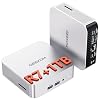 Mini PC GEEKOM A6 con AMD Ryzen 7 6800H (Beats 7730U/7640HS), 16GB DDR5 RAM (actualizable), 1TB PCIe 4.0 SSD, Windows 11 Pro, USB4/8K/Wi-Fi 6E, diseño de aluminio, oficina en casa y PC de escritorio multitarea