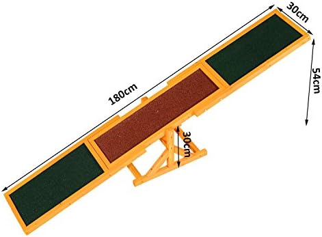 PawHut 1.8m Wooden Pet Seesaw Activity Sport Dog Training Agility Obedience Equipment Toy Pet Supplies Weather Resistant