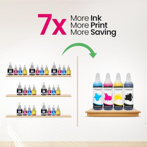 Image of Splashjet Compatible Refill Ink for Brother T310, T410, T510, T300, T400, T500 and 430 seriese - (500gm x Black) 7X Ink Bottle - 505213