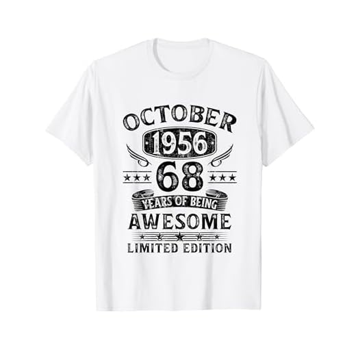 Regalo 68 Años Cumpleaños Hombre Mujer Octubre 1956 Camiseta