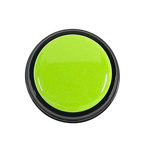 Voice Recorder Button(green),Learning Button Lights and Sounds Buzzers Small Size Easy Carry Voice Recording Sound Button for Kids Interactive Toy Answering Buttons 1pcs
