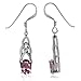 Silvershake Simulated Color Change Alexandrite 925 Sterling Silver Celtic Knot Dangle Hook Earrings