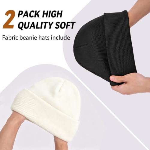 Image of ZOORON Beanie for Women Men Ski Watch Cap Cuffed Plain Skull Knit Hat Soft Fisherman Winter Hat