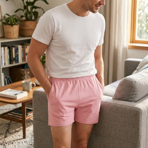 Image of AIMPACT Men's 4 inch Inseam Sleep & Lounge Pajama Shorts with Pockets