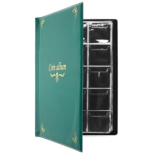 Álbum de monedas de 150 bolsillos y libro de colección para monedas de recuerdo