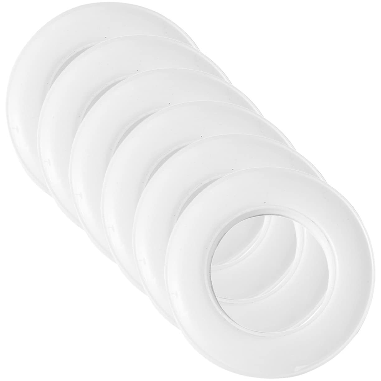 HOLIDYOYO 6pcs Plastic Curtain Rings Reusable Drapery Grommets for Easy Sliding Curtain Accessories for Heavy and Lightweight