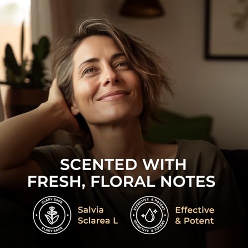 Clary Sage Essential Oil (France) - 100% Pure, Organic, Natural & Therapeutic Grade for Aromatherapy Diffuser, Health Skin and Relaxtion - 10ml - Gya Labs