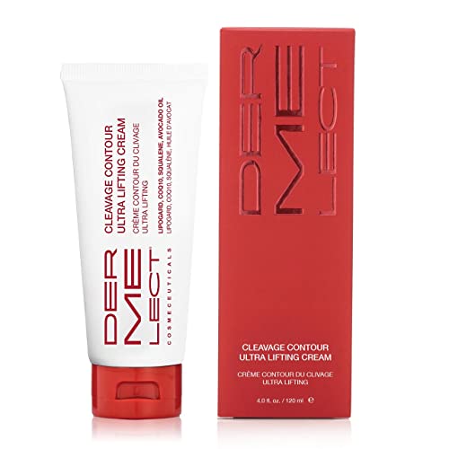 Dermelect Cleavage Contour Ultra Lifting Cream for Décolleté Anti Aging Cream with Squalene Jojoba Avocado Oil CoQ10 Hydrating Smoothing for Wrinkles Crepey Skin Sagging Bust Loss of Elasticity 4 oz