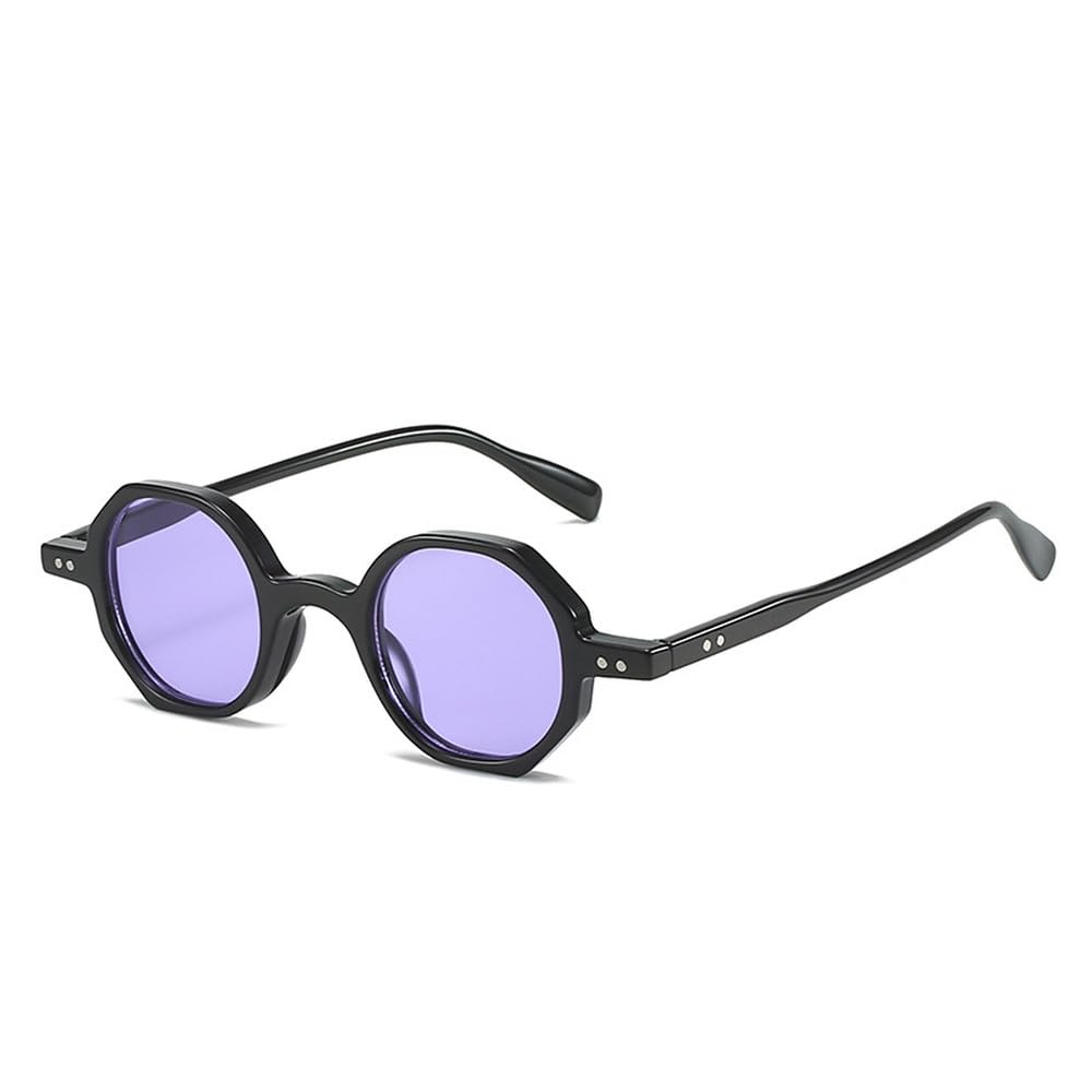Occhiali da sole classici vintage da uomo, piccoli, rotondi, retrò, punk, color oceano, sfumati.