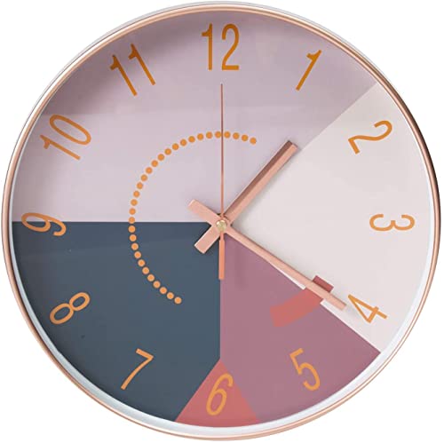 Image of Wall Clock 12 inch Silent Quartz Decorative Wall Clock Non-Ticking Classic Digital Clock Battery Operated Round Easy to Read Handheld Complete Home /Kitchen /Bedroom (406)