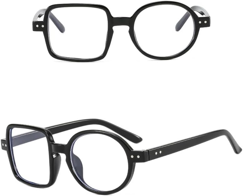 ICARA Personality Square Round Reading Glasses for Men Women,Computer Glasses Anti UV Readers - Image 9