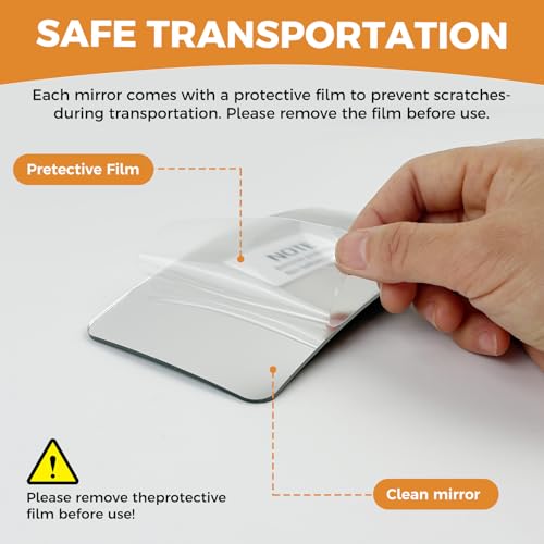 Ludapp Indoor 360° Clip-On Security Mirror Convex Partition Mirror for Personal Safety and Security Desktop Rearview Monitor, Suitable for Offices and Warehouses