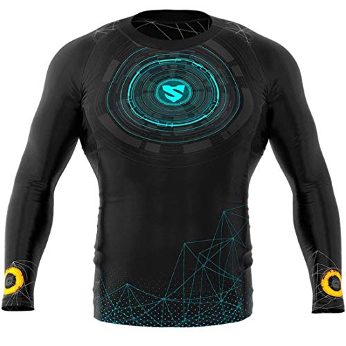 Preisvergleich Produktbild SMMASH Gate Funktionsshirt Herren Langarm Kompressions, Trainingshirt Herren Compression Langarmshirt, Sport Longsleeve, Sportoberteile für Fitness, Crossfit, Hergestellt in der EU (L)