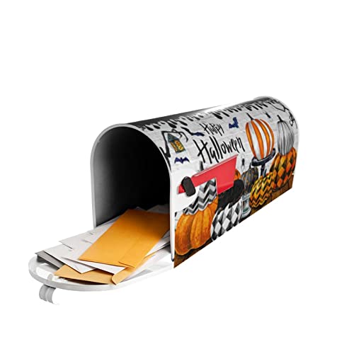 Image of Halloween Mailbox Cover Fall Pumpkin Decorative Mail Box Covers Magnetic Halloween Mailbox Post Cover Home Garden Decor Outdoor Standard Size 18 X 21inch