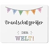 JUNIWORDS Mauspad Mousepad, Bester Brandschutzprüfer der Welt (5693506)