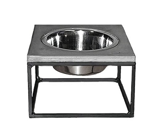 FEEDO Solo | Beton Hundenapf | Design Napf | Hundeaccessoires (S, hellgrau)