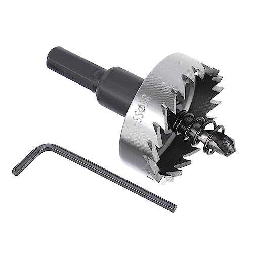 Kozelo 1pcs Hole Saw - [38mm] HSS (High Speed Steel) Drill Bit Hole Cutter for Stainless Steel Aluminum Metal Wood Plastic Use, Triangular Shank