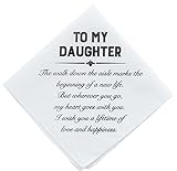 Mother Of The Bride Handkerchief Gifts Daughter's Wedding Gift From Parents Or Father, White...