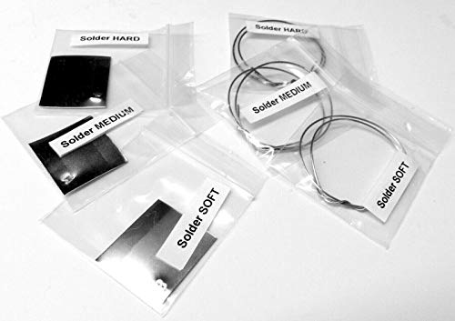 Silver Solder for Jewelry Making Assortment Pack Wire and Sheets Soft, Medium and Hard by Jets