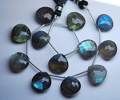 Labradorite perles cœur 13-14mm pierre naturelle minéraux lot de 20 pièces pour bijoux