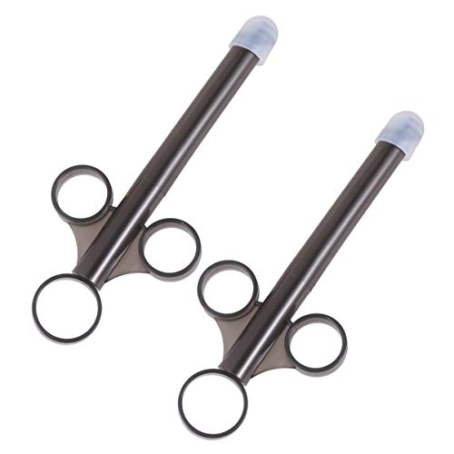 DOITOOL Aplicadores vaginais pretos, tubo lubrificante de silicone, aplicador, lançador, atirador, f