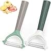 Euqvunn 2pcs Potato Peeler, Vegetable Peelers for Kitchen, Y-Shaped Carrot Peeler with Non-Slip Handle, Stainless Steel Fruit Peeler, 14,7cm x 7,5cm, Green