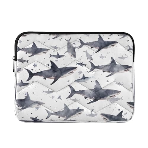 Funda para portátil 13-14 pulg resistente al agua diseño tiburones miniatura 1