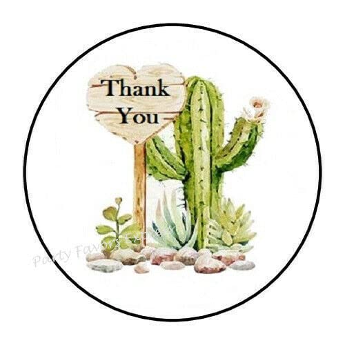 30 Thank You Cactus Sign Stickers 1,5 In. Label Decal Seal Envelope Paper School Art Crafts Scrapbooking Notebook #TOP3