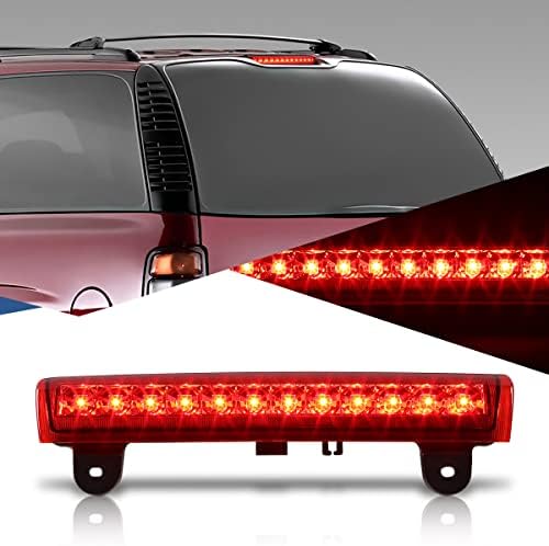 Auto Dynasty Red LED 3rd Third High Mount Brake Light Stop Lamp Compatible with Chevy Tahoe Suburban GMC Yukon XL GMT800 00-06