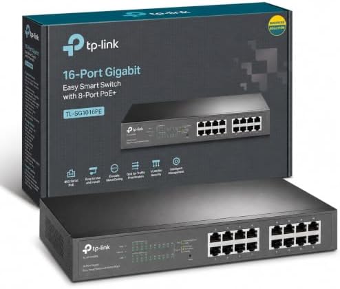 TP-Link TL-SG1016PE Switch Easy Smart 16 Porte Gigabit, 8…