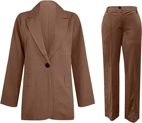 Blazer feminino de cor sólida 2 peças, conjuntos de blazer feminino 2 peças, conjunto de terno femin