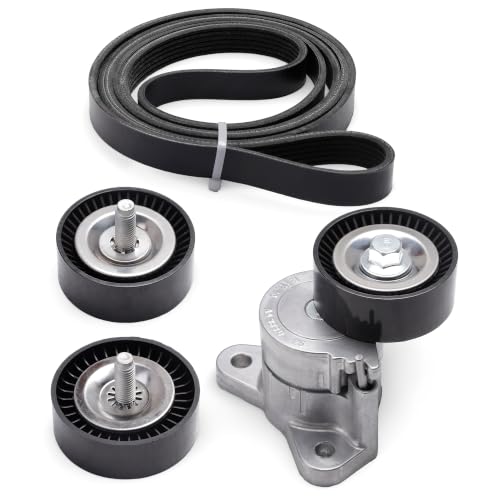 Image of Belt Tensioner Serpentine Belt Idler Pulley Kit Fit for Jeep Patriot /Compass, for Dodge Avenger /Caliber /Journey 2008-2017, for Chrysler 200 /Sebring 2007-2014, 1.8L /2.0L /2.4L L4, OE#39053, 36322
