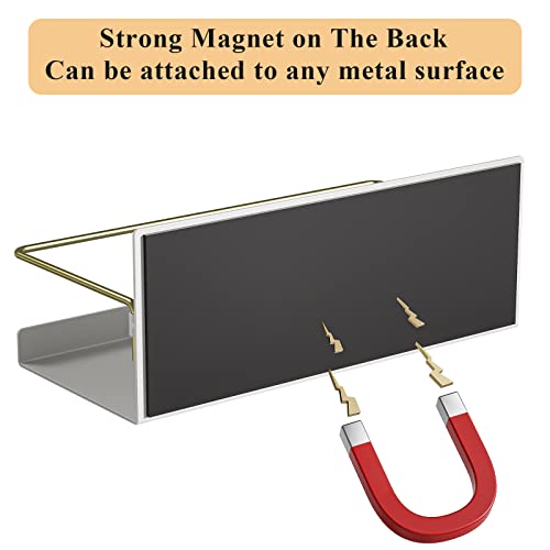 Szqinji Magnetic Spice Rack Organizer Set Of 2, Strong Magnetic Shelf For Refrigerator Space Saving Kitchen Organization, Metal Fridge Shelves For Holding Spices, Jars, Bottle, White #TOP6