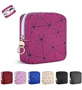 Playexen 4.5 inch Mini Makeup Bag, Small Cosmetics Bag for Purse with Ring Buckle, Portable Trave...