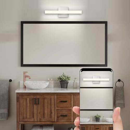 Image of Wall Sconce, Modern LED Light Bar Lighting Fixtures for Vanity, Dimmable Bathroom Sconce, 5CCT Dimmable NO Flicker and Eye Protection 16 in Bathroom Linear Bar Lighting16W Lamp
