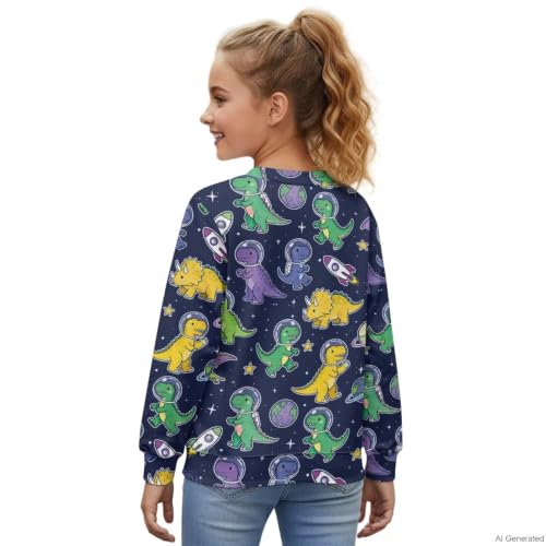 Image of Girls Cardigans Sweater Long Sleeve Crew Neck Button Down Sweaters School Outerwear for Kids Fall Winter Tops