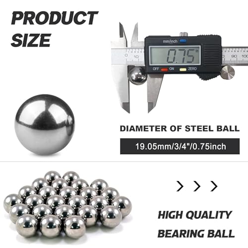 Image of 3 /4 inch(19.05mm) Ball Bearing Solid Steel Bearing Balls Precision Balls - 50 Pieces