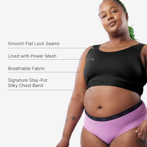 Image of TomboyX Compression Bra Top for Women, Full Coverage Gender Inclusive Bras, Wireless Medium Support Top No Padding Sports Bra